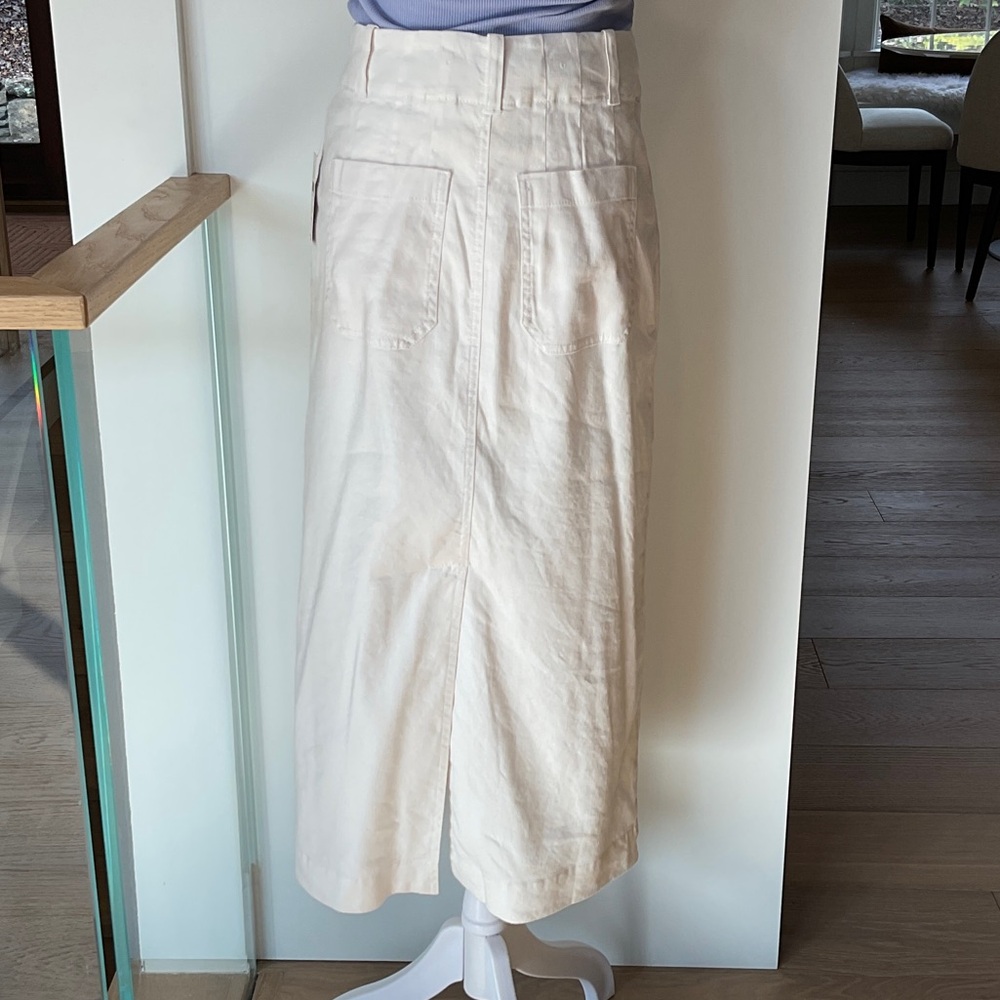 NWT Maeve Colette Cream Long Pencil Skirt - Picture 5 of 9